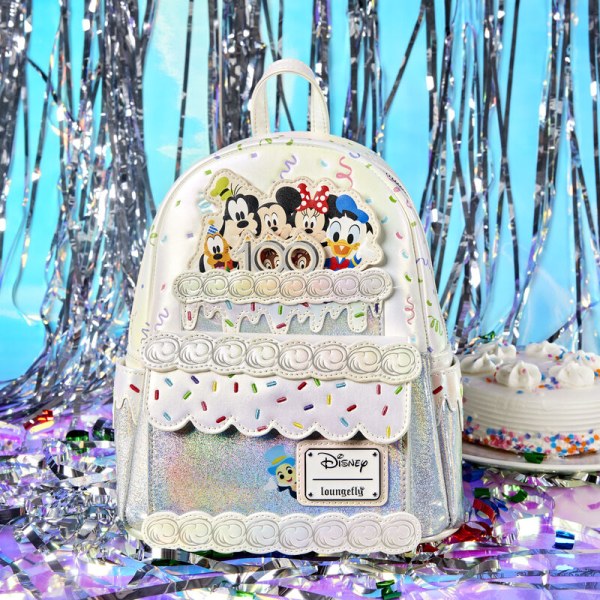 MINI MOCHILA Tarta Celebración Aniversario Disney100 - DISNEY LOUNGEFLY