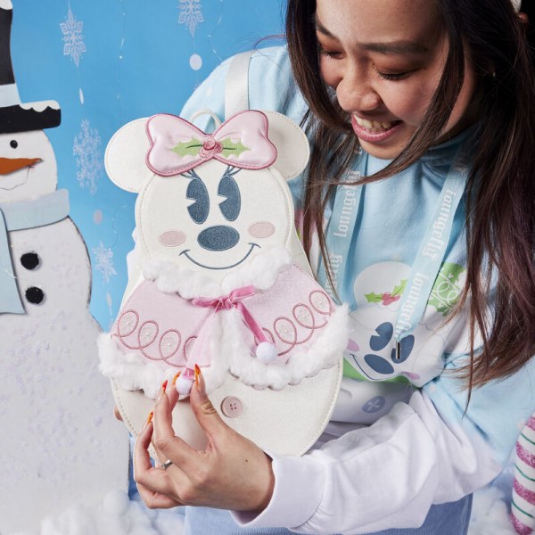 MINI MOCHILA Mickey y Minnie Muñeco de Nieve - DISNEY LOUNGEFLY
