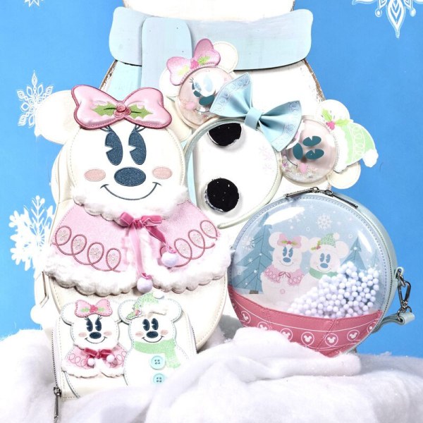 MINI MOCHILA Mickey y Minnie Muñeco de Nieve - DISNEY LOUNGEFLY