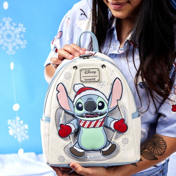 MINI MOCHILA Stitch Holiday Snow Angel - DISNEY LOUNGEFLY