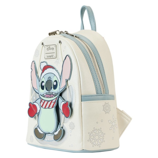 MINI MOCHILA Stitch Holiday Snow Angel - DISNEY LOUNGEFLY