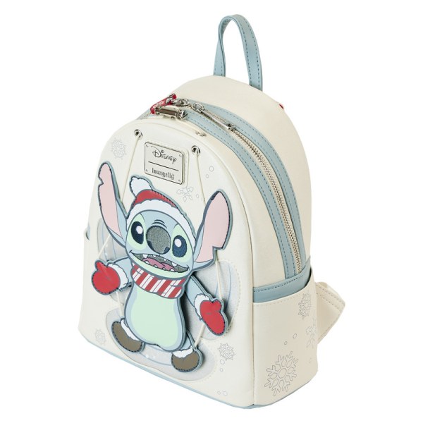 MINI MOCHILA Stitch Holiday Snow Angel - DISNEY LOUNGEFLY