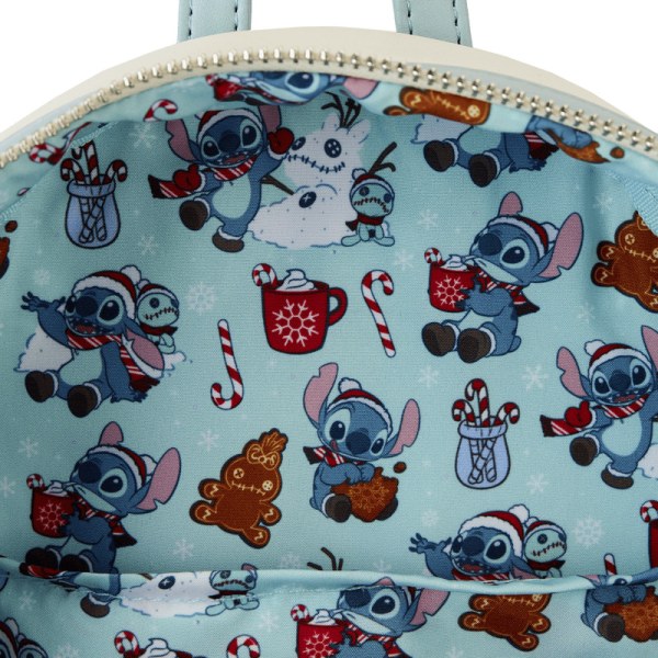 MINI MOCHILA Stitch Holiday Snow Angel - DISNEY LOUNGEFLY