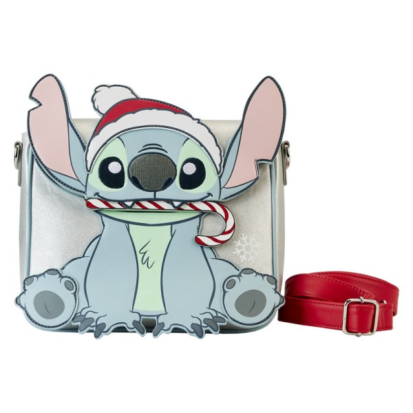 SHOULDER BAG Stitch Holiday Glitter - DISNEY LOUNGEFLY