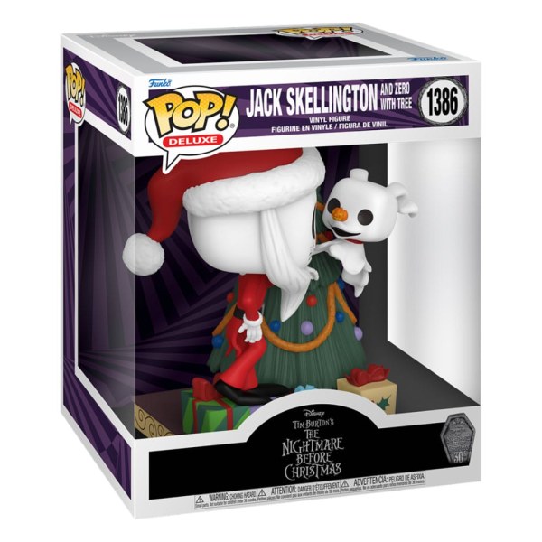 ¡ Funko POP! Deluxe 1386 - Nightmare Before Christmas 30 - Jack & Zero con el árbol