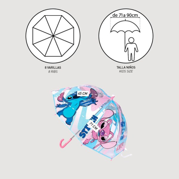 Paraguas manual Stitch y Angel - Disney