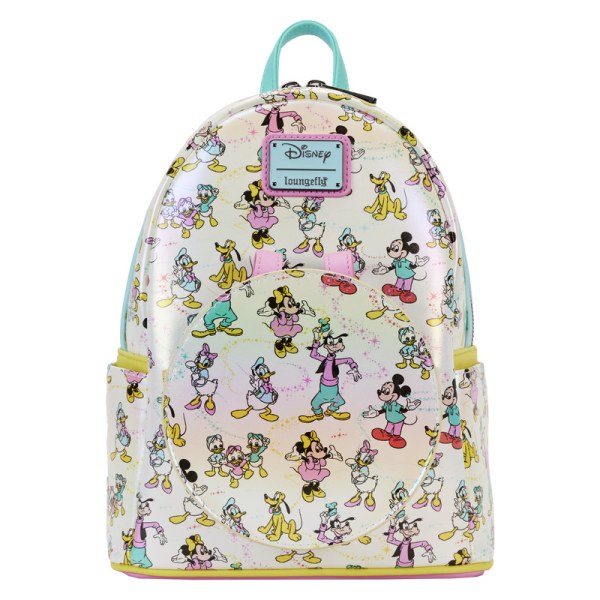 MINI MOCHILA Disney 100 Mickey y sus Amigos Iridiscentes con Diadema - DISNEY LOUNGEFLY