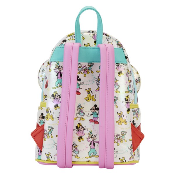 MINI MOCHILA Disney 100 Mickey y sus Amigos Iridiscentes con Diadema - DISNEY LOUNGEFLY