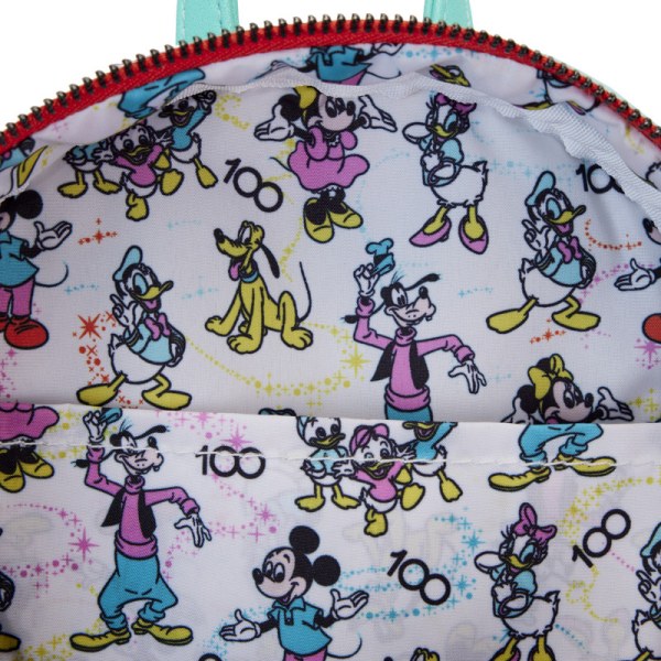 MINI MOCHILA Disney 100 Mickey y sus Amigos Iridiscentes con Diadema - DISNEY LOUNGEFLY
