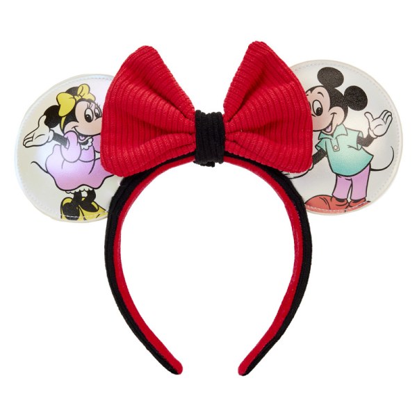 MINI MOCHILA Disney 100 Mickey y sus Amigos Iridiscentes con Diadema - DISNEY LOUNGEFLY