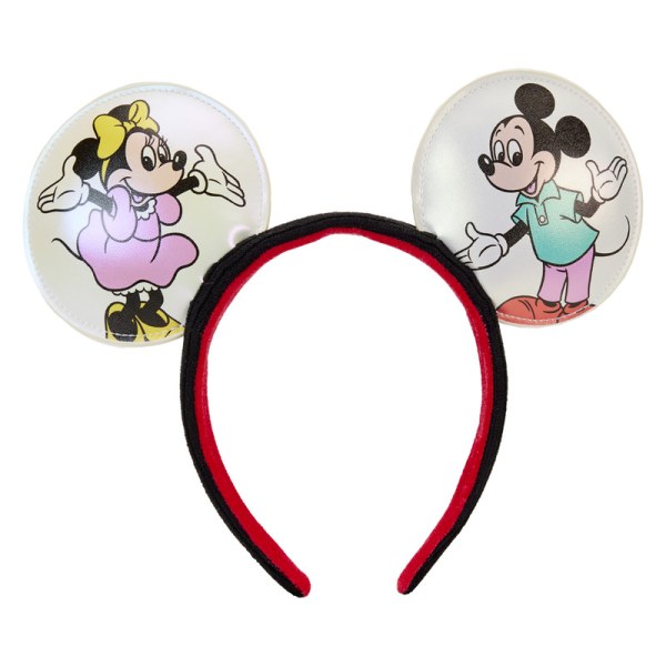 MINI MOCHILA Disney 100 Mickey y sus Amigos Iridiscentes con Diadema - DISNEY LOUNGEFLY