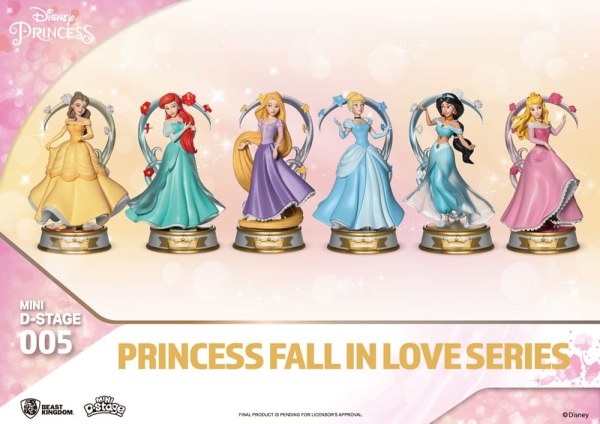 Lote de 6 figuras de princesas Disney serie "Enamórate" - Disney mini D-Stage