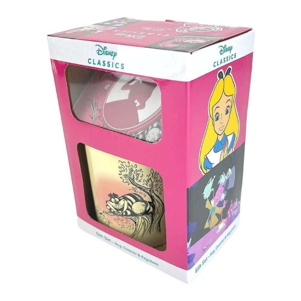 Vintage Alicia en el País de las Maravillas taza, posavasos y llavero - Disney