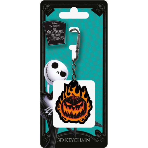 Llavero de goma Nightmare Before Christmas Calabaza en Llamas - Disney