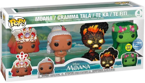 Pack de 4 Funko Pop! Vinilos de Películas - Moana - Disney