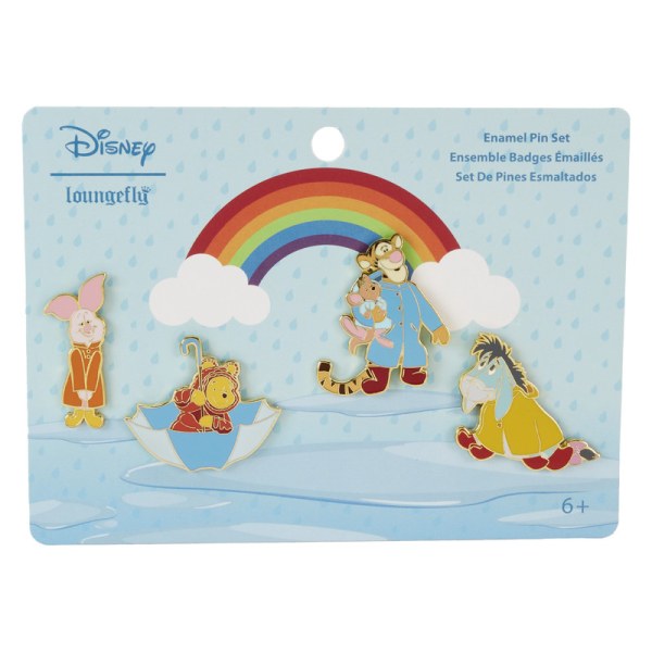 Set de 4 toboganes Winnie y sus amigas de Pin en un día lluvioso - Disney