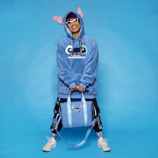 Bolso Tote Stitch en felpa Sherpa con billetera - DISNEY LOUNGEFLY