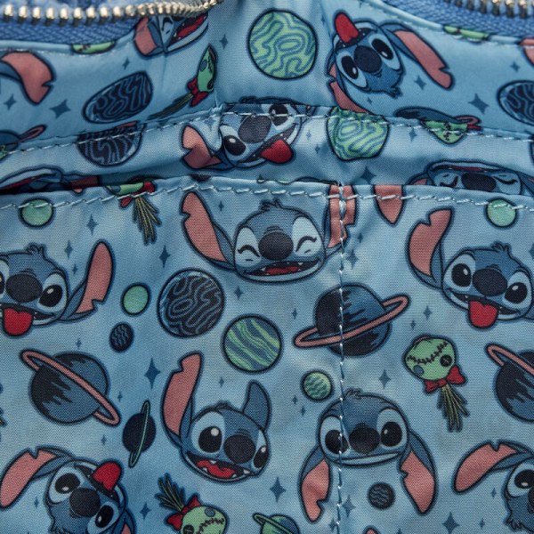 Bolso Tote Stitch en felpa Sherpa con billetera - DISNEY LOUNGEFLY