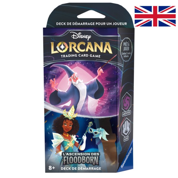Amatista y amp; Steel Starter Deck (idioma inglés) Disney Lorcana Rise of the Floodborn