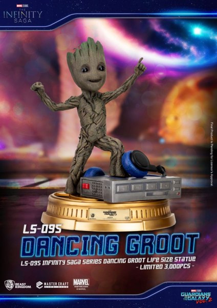 Dancing Groot 1/1 Guardianes de la Galaxia 2 1/1 - Estatua de tamaño natural de Marvel