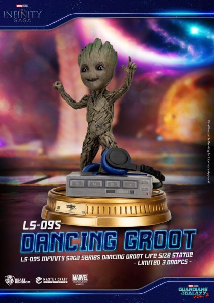 Dancing Groot 1/1 Guardianes de la Galaxia 2 1/1 - Estatua de tamaño natural de Marvel