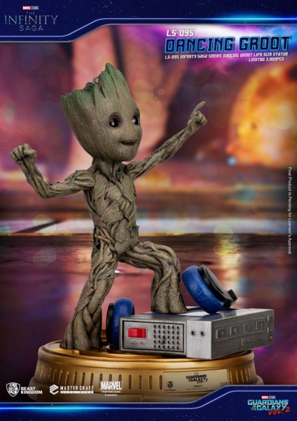 Dancing Groot 1/1 Guardianes de la Galaxia 2 1/1 - Estatua de tamaño natural de Marvel