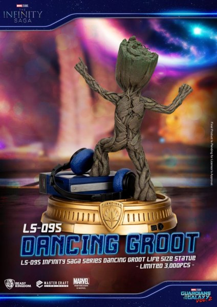 Dancing Groot 1/1 Guardianes de la Galaxia 2 1/1 - Estatua de tamaño natural de Marvel