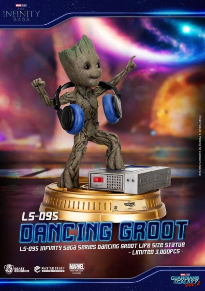 Dancing Groot 1/1 Guardianes de la Galaxia 2 1/1 - Estatua de tamaño natural de Marvel