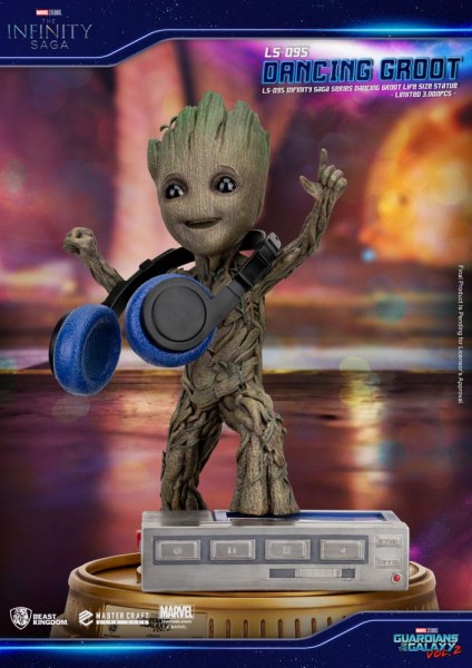 Dancing Groot 1/1 Guardianes de la Galaxia 2 1/1 - Estatua de tamaño natural de Marvel
