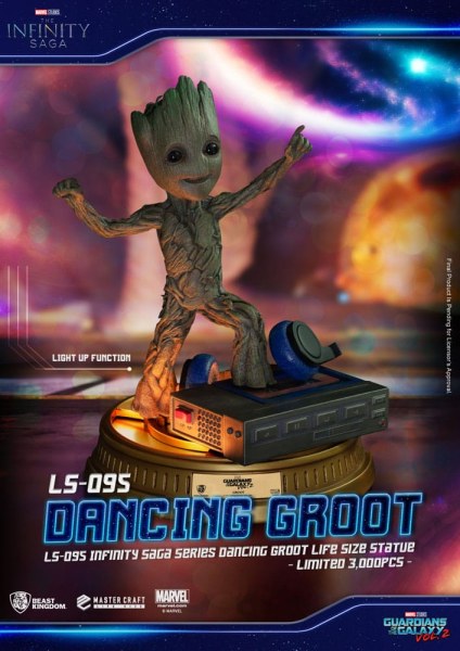 Dancing Groot 1/1 Guardianes de la Galaxia 2 1/1 - Estatua de tamaño natural de Marvel