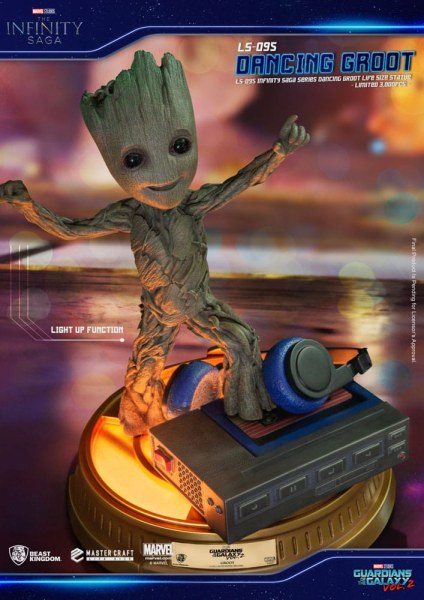 Dancing Groot 1/1 Guardianes de la Galaxia 2 1/1 - Estatua de tamaño natural de Marvel