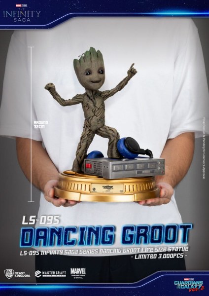 Dancing Groot 1/1 Guardianes de la Galaxia 2 1/1 - Estatua de tamaño natural de Marvel
