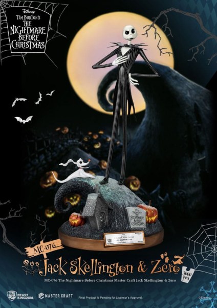 Jack Skellington y Zero - Disney Mastercraft