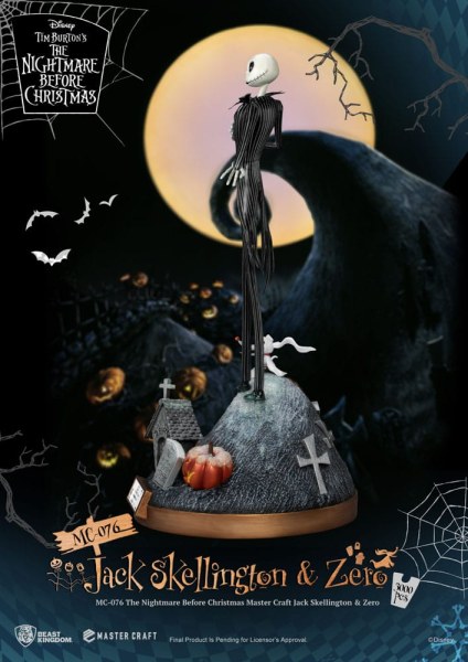 Jack Skellington y Zero - Disney Mastercraft