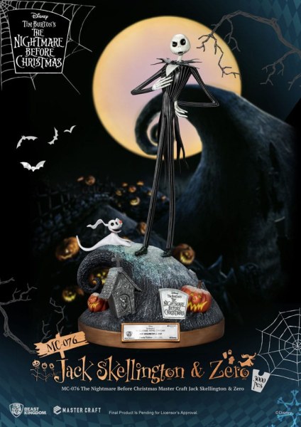 Jack Skellington y Zero - Disney Mastercraft