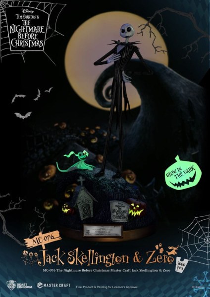 Jack Skellington y Zero - Disney Mastercraft