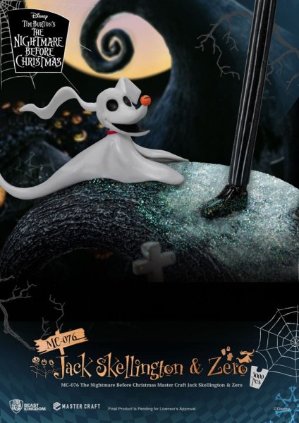 Jack Skellington y Zero - Disney Mastercraft