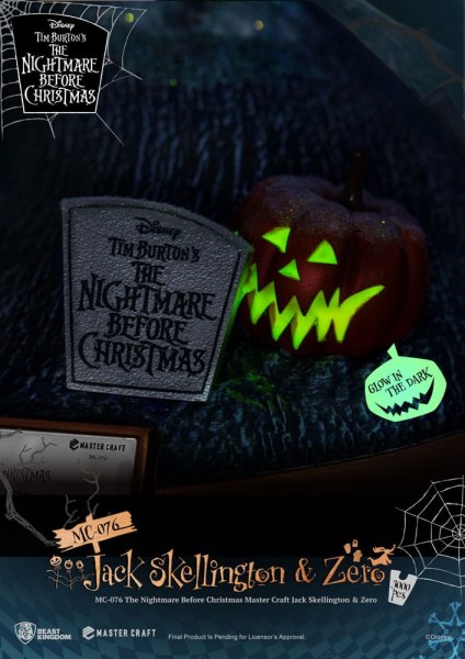 Jack Skellington y Zero - Disney Mastercraft