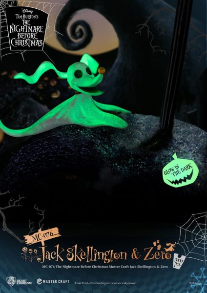 Jack Skellington y Zero - Disney Mastercraft