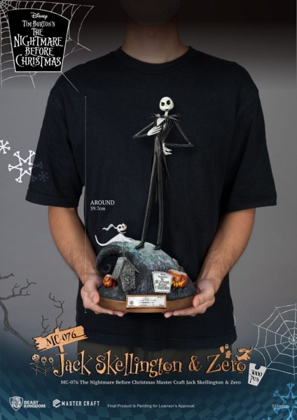 Jack Skellington y Zero - Disney Mastercraft