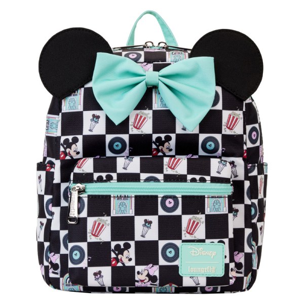 MINI MOCHILA Mickey y Minnie cita nocturna en el Diner - DISNEY LOUNGEFLY