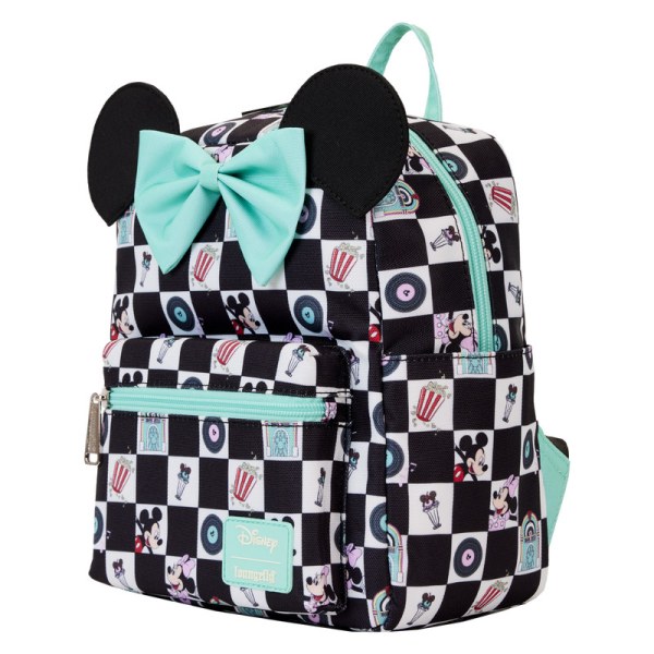 MINI MOCHILA Mickey y Minnie cita nocturna en el Diner - DISNEY LOUNGEFLY