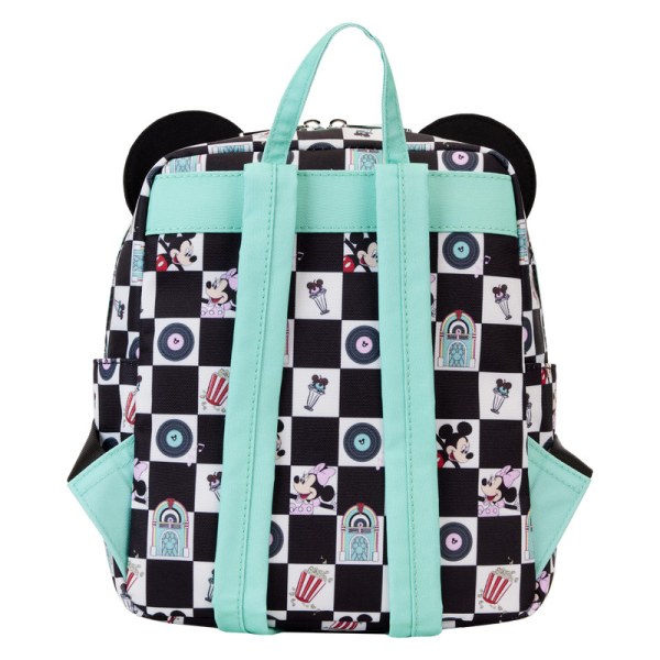 MINI MOCHILA Mickey y Minnie cita nocturna en el Diner - DISNEY LOUNGEFLY
