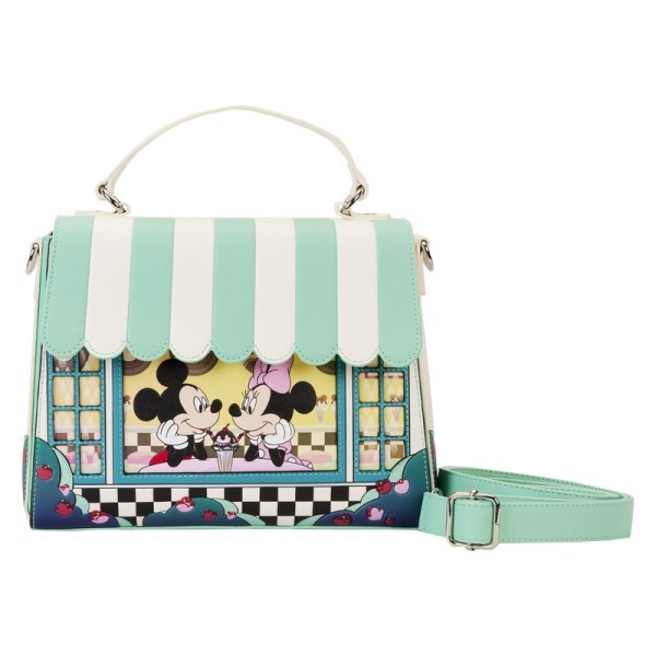 BOLSOS DE HOMBRO Mickey y Minnie cita nocturna en el Diner - DISNEY LOUNGEFLY