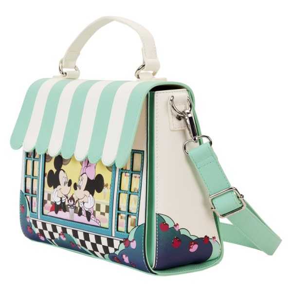 BOLSOS DE HOMBRO Mickey y Minnie cita nocturna en el Diner - DISNEY LOUNGEFLY