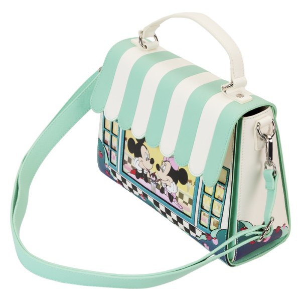 BOLSOS DE HOMBRO Mickey y Minnie cita nocturna en el Diner - DISNEY LOUNGEFLY