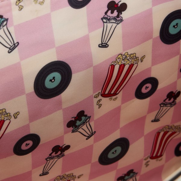 BOLSOS DE HOMBRO Mickey y Minnie cita nocturna en el Diner - DISNEY LOUNGEFLY