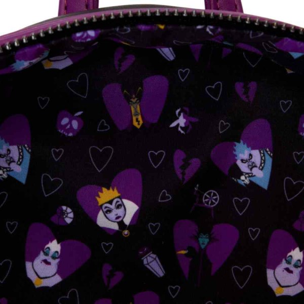MINI BACKPACK Disney villains curse your hearts - DISNEY LOUNGEFLY