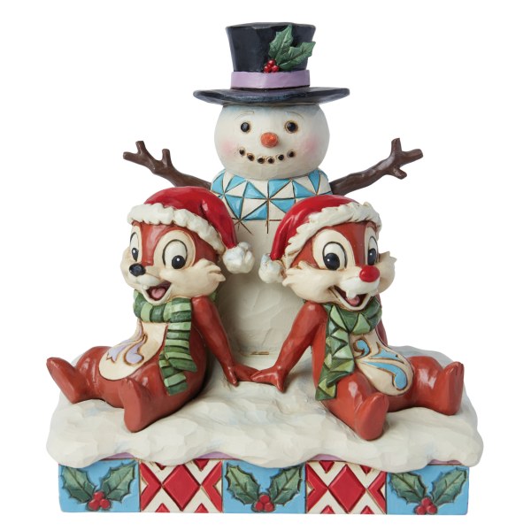 Chip y Dale con un muñeco de nieve – Disney Traditions