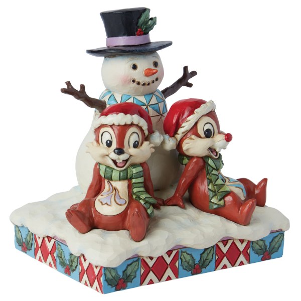 Chip y Dale con un muñeco de nieve – Disney Traditions